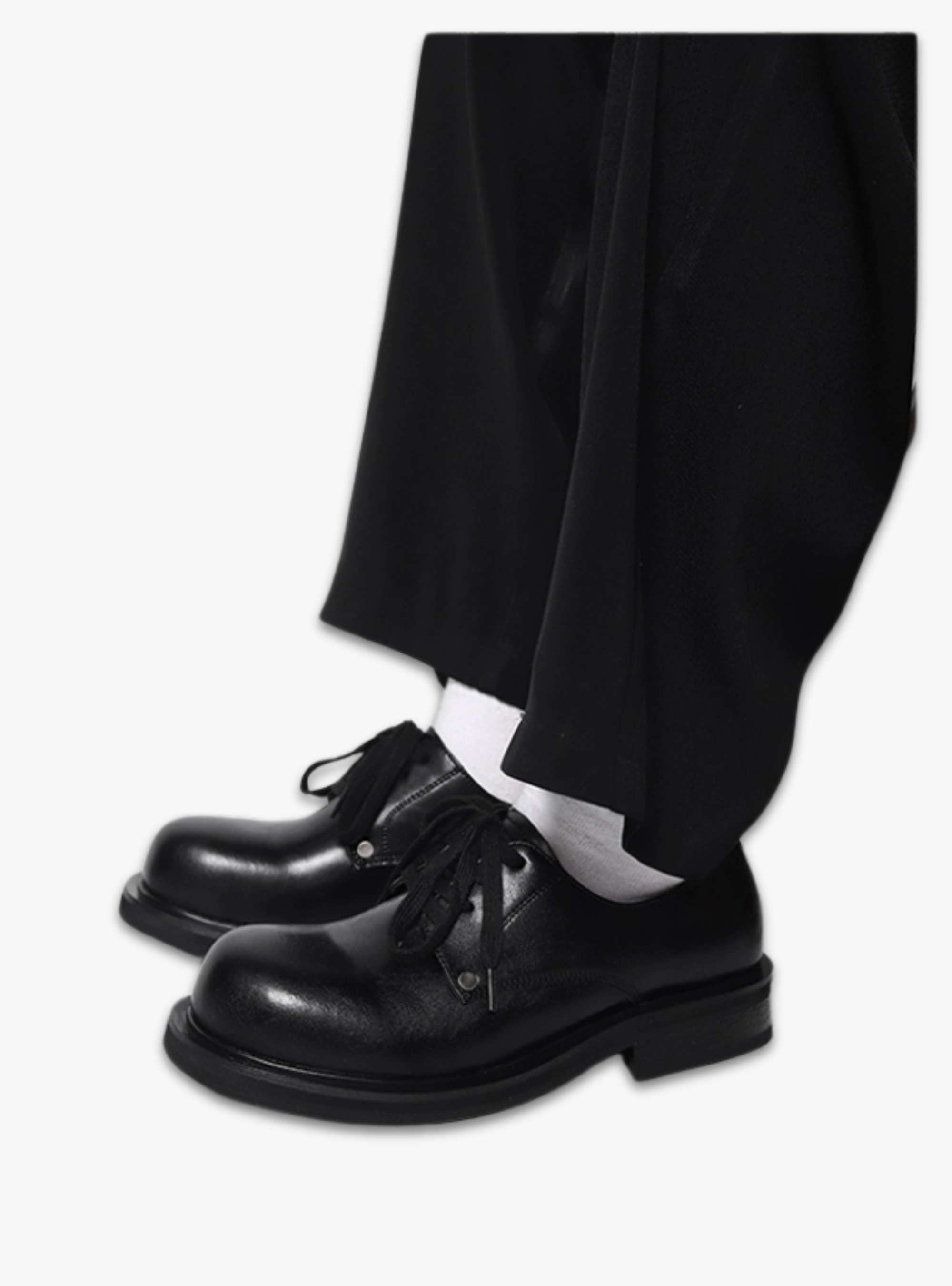 SHENLV turned head thick-soled leather Derby shoes