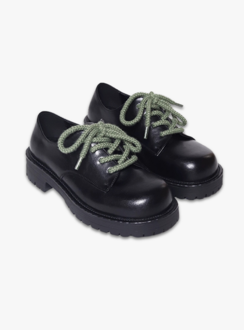 SHENLV STUDIO Contrast color hemp rope derby shoes