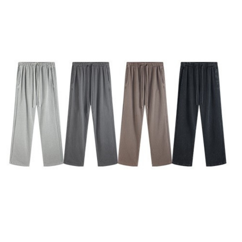 BE 450G 100% Cotton Washed Loose Sweatpants