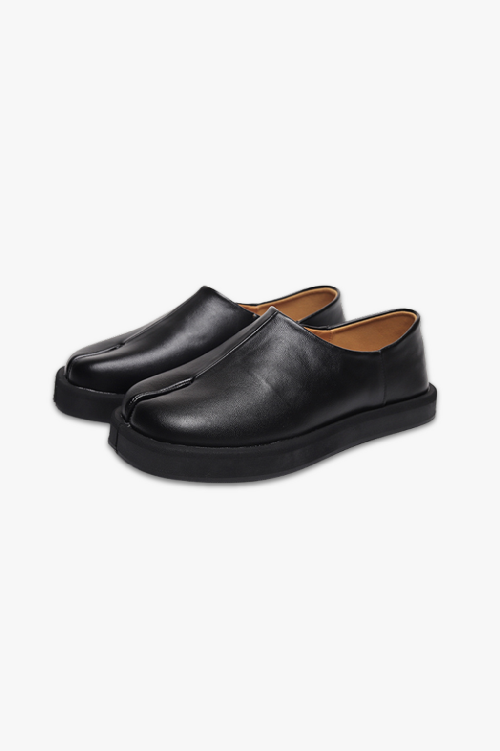 SHENLV STUDIO TABI Japanese one-pedal leather shoes