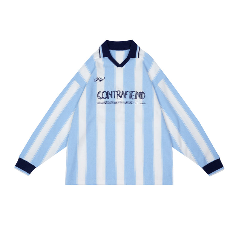 CONTRAFIEN hand-painted Milan vintage striped sweater