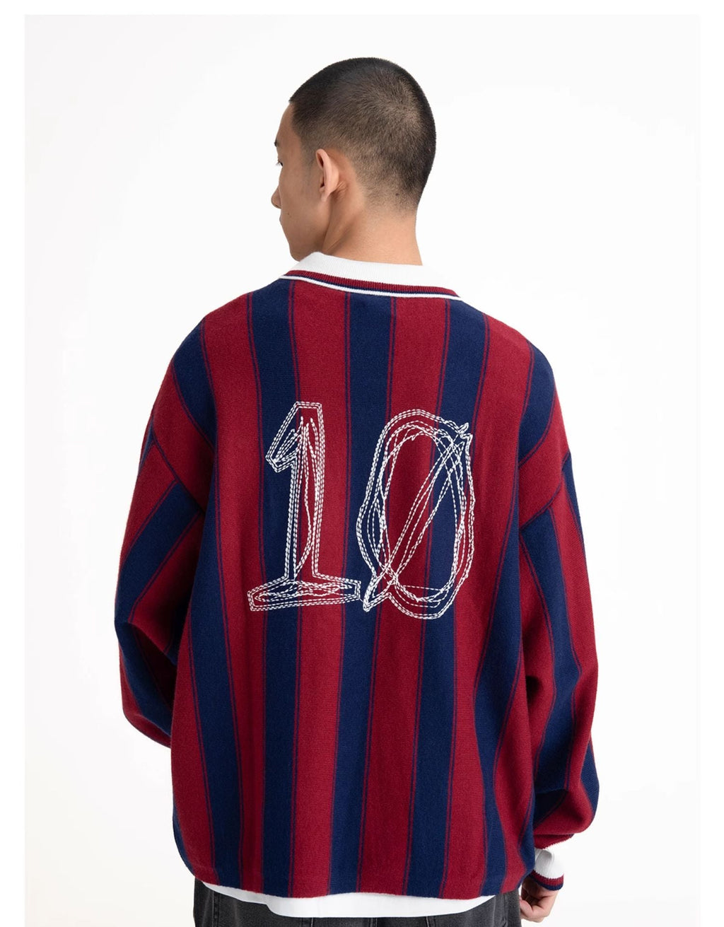 CONTRAFIEN hand-painted Milan vintage striped sweater