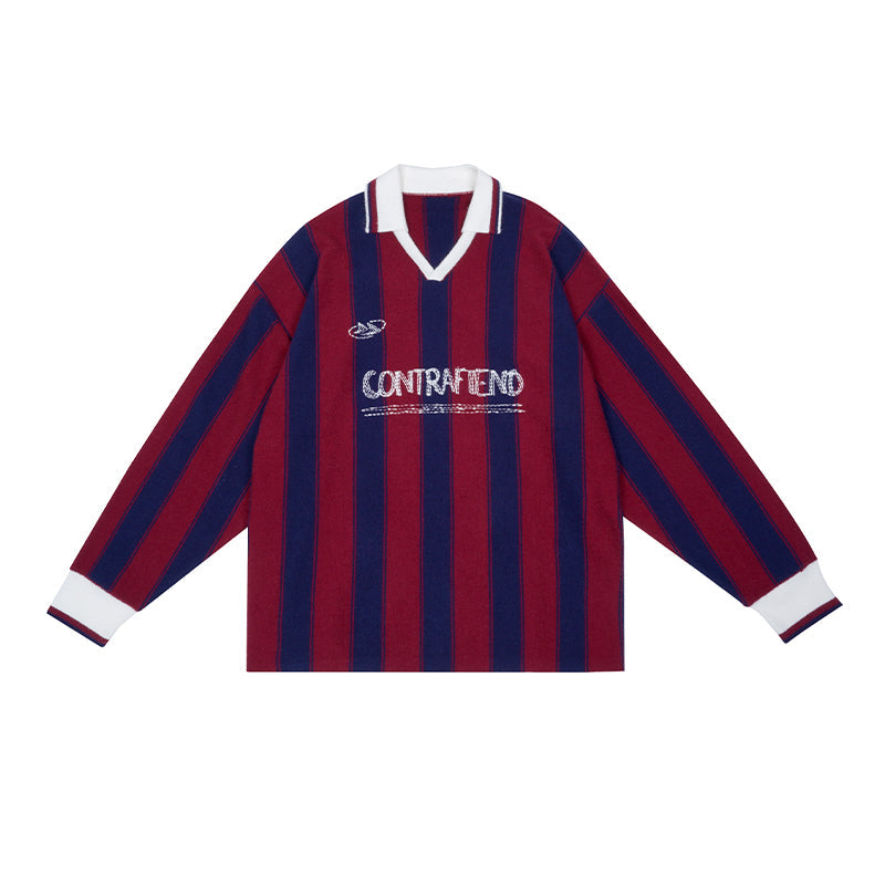 CONTRAFIEN hand-painted Milan vintage striped sweater