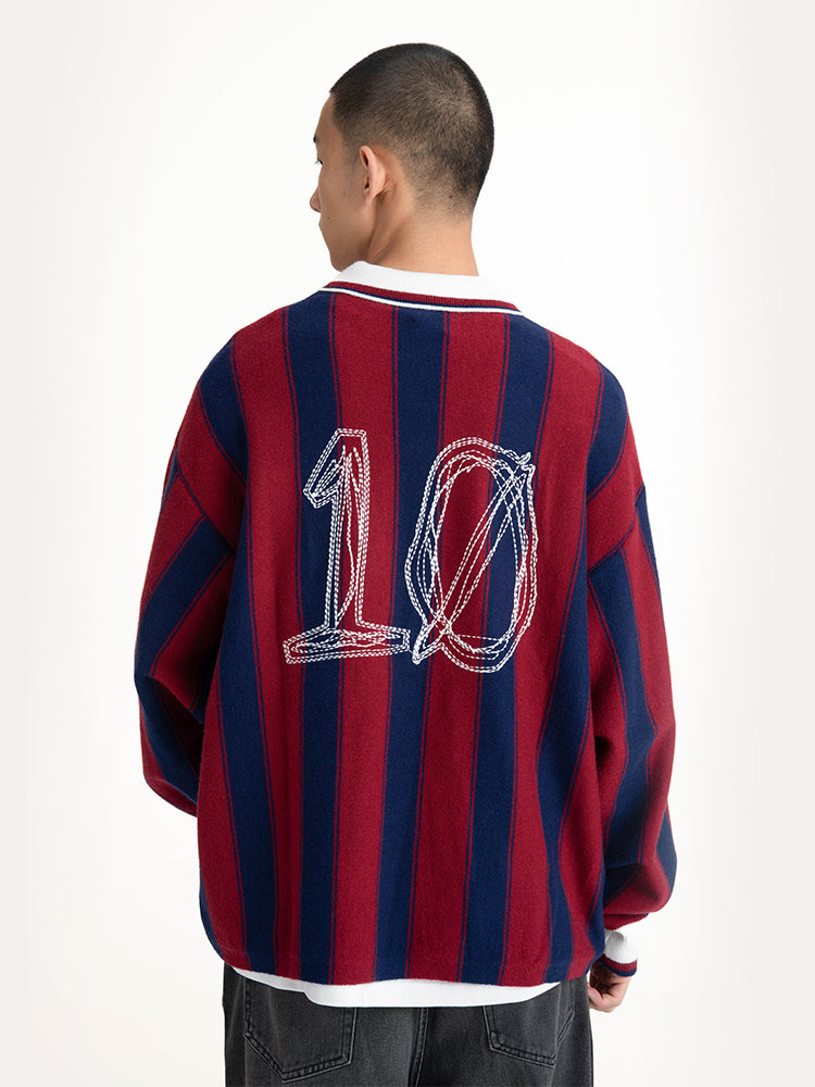 CONTRAFIEN hand-painted Milan vintage striped sweater