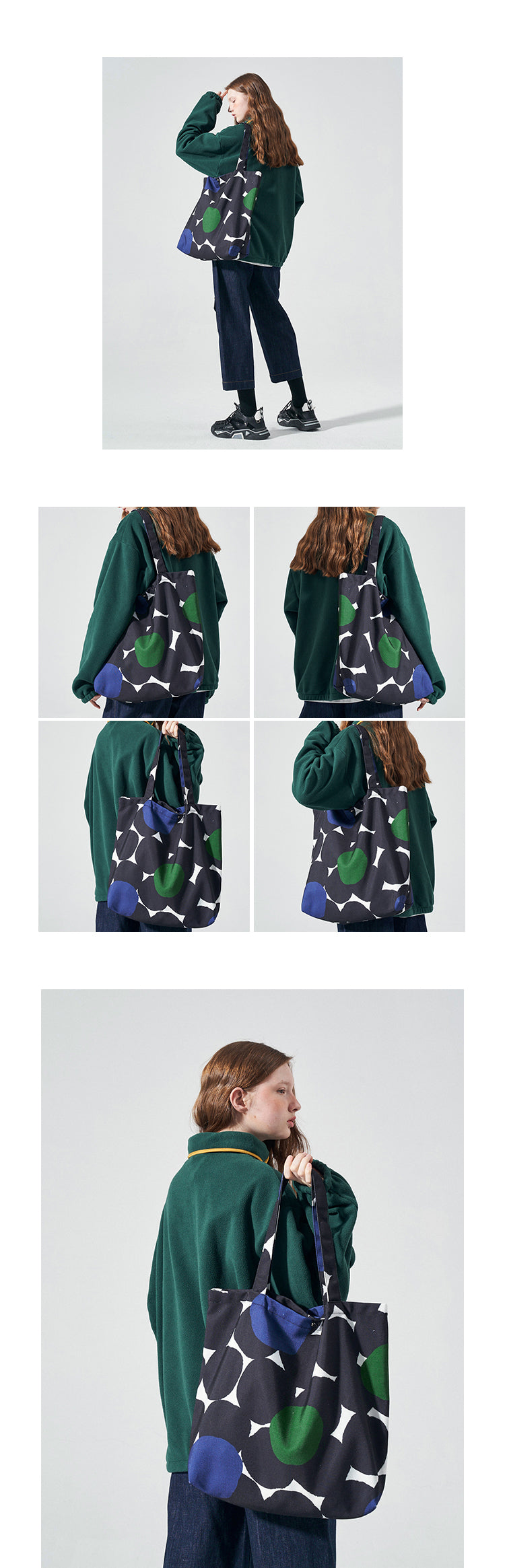 FREEIN Polka Dot canvas bag