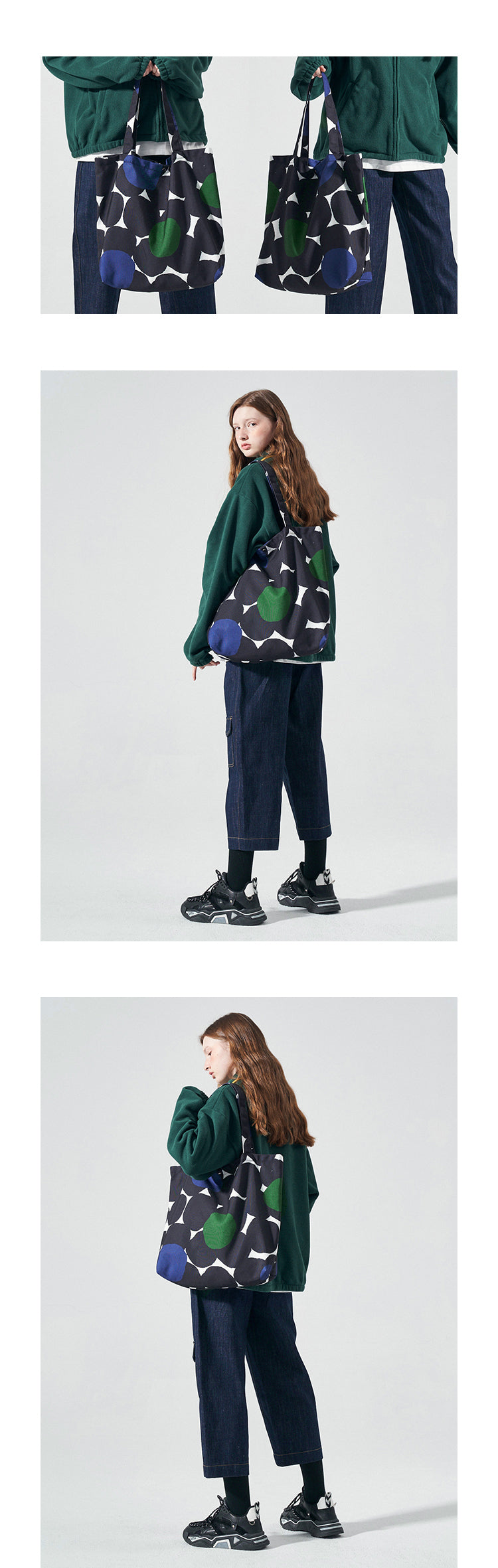 FREEIN Polka Dot canvas bag