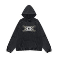 OVDY streetwear Retro Distressed Wash 430g Heavy Loose Hoodie