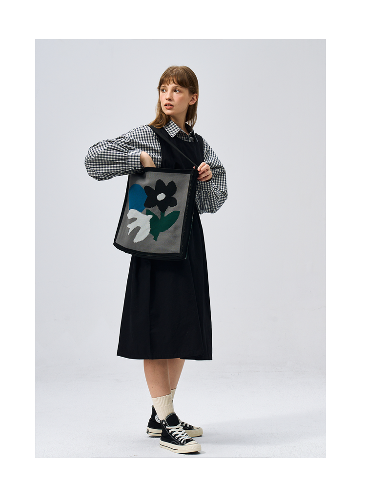 FREEIN Knitted Flower crossbody Tote bag