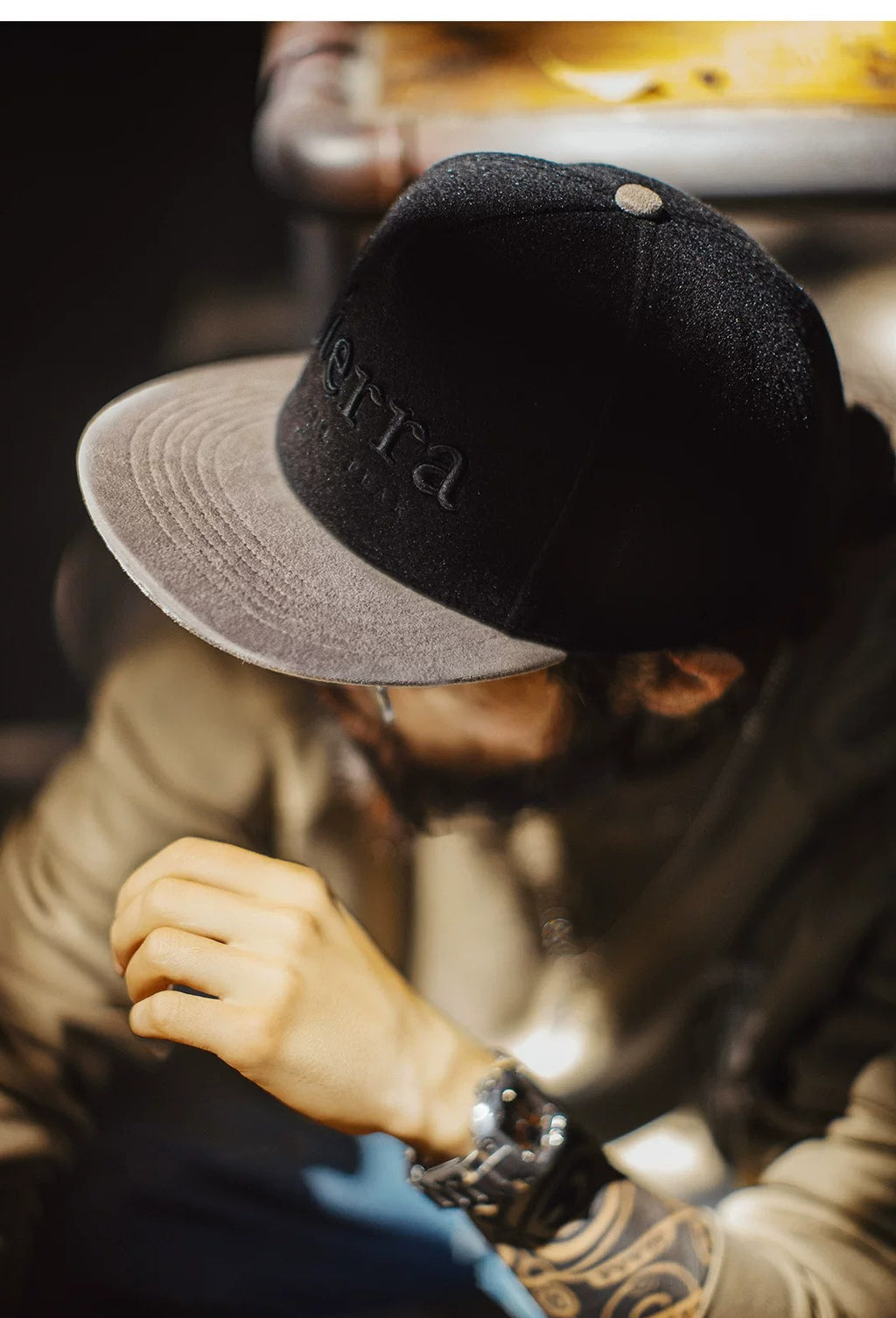 Maden Flat-brimmed Baseball Cap Woolen Embroidered Cap
