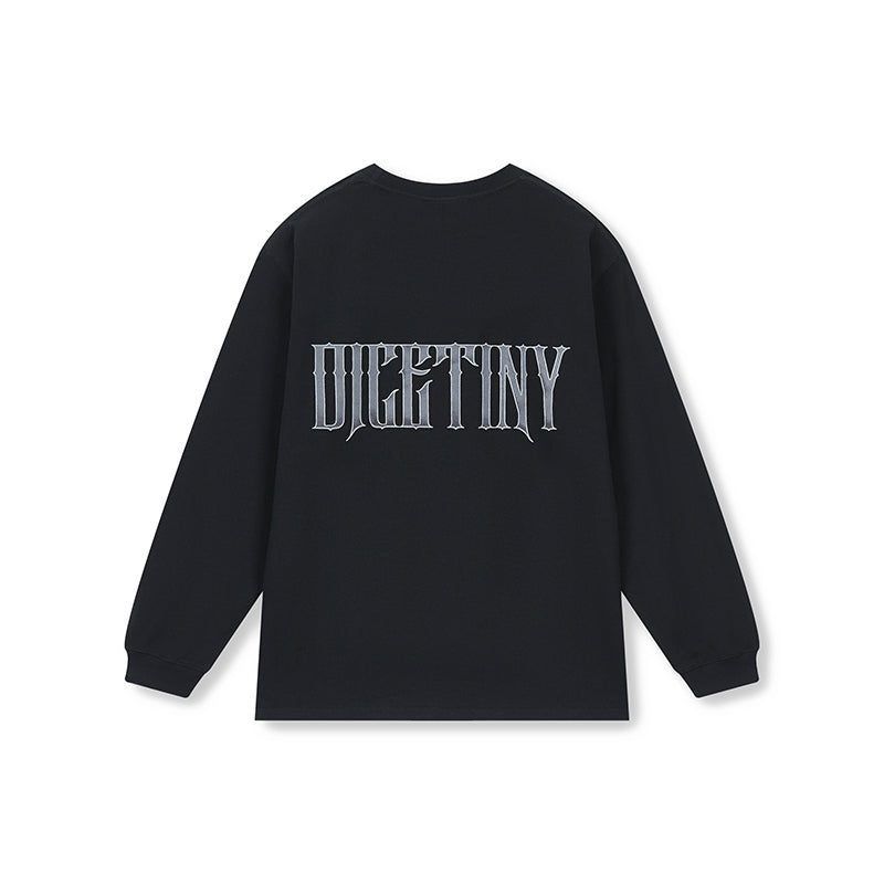 DICETINY metal logo long Sleeve Tee