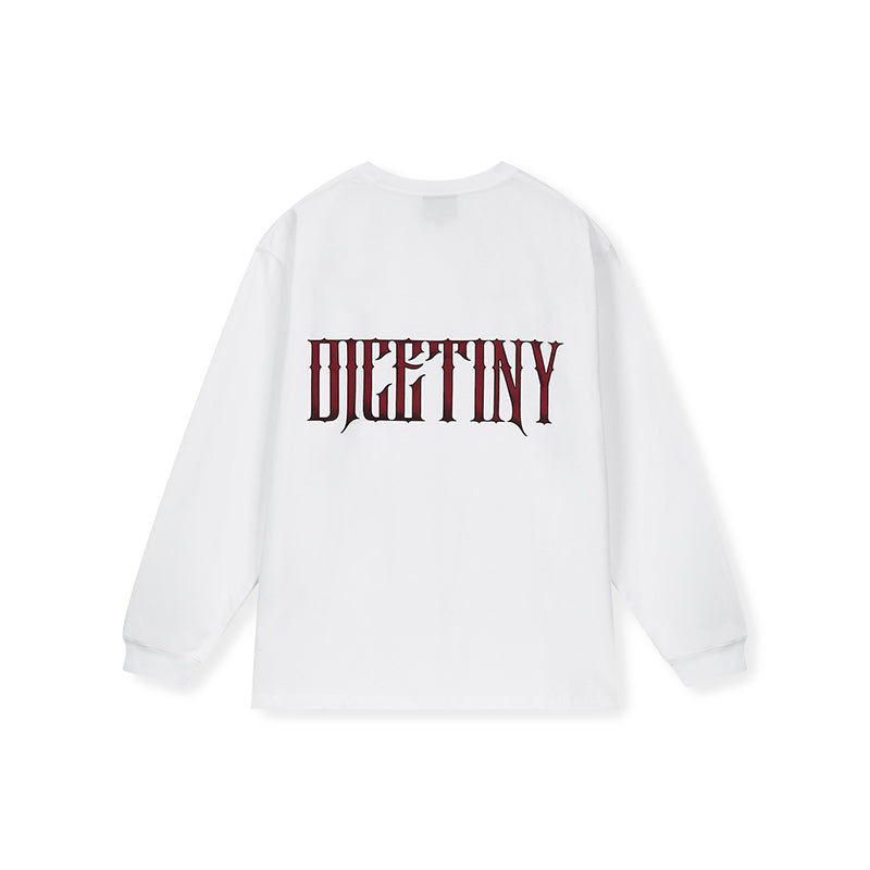 DICETINY metal logo long Sleeve Tee