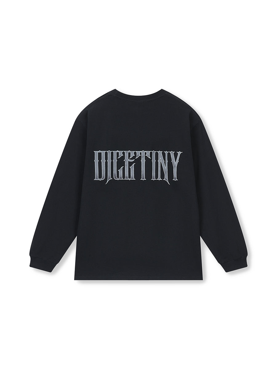 DICETINY metal logo long Sleeve Tee