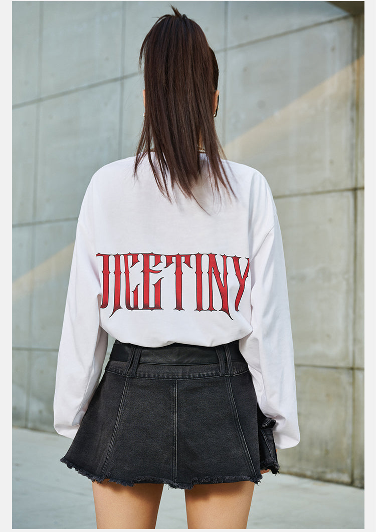 DICETINY metal logo long Sleeve Tee