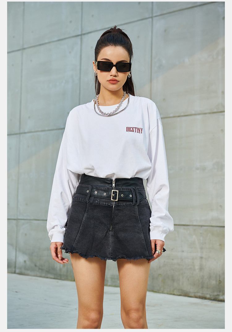DICETINY metal logo long Sleeve Tee