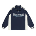 CY American retro contrasting long sleeve stand collar loose sports Sweater