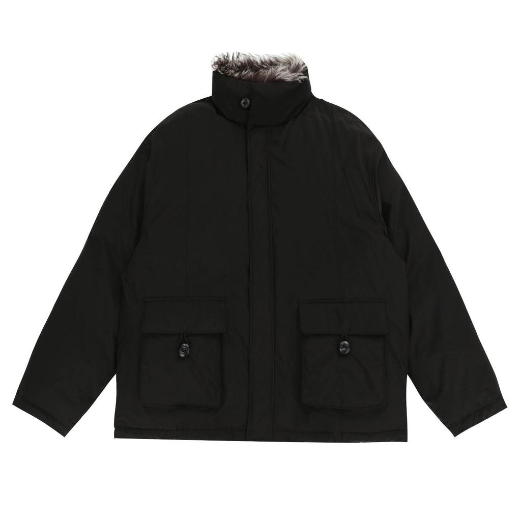 CY American retro fur collar thickened cleanfit cotton Jacket