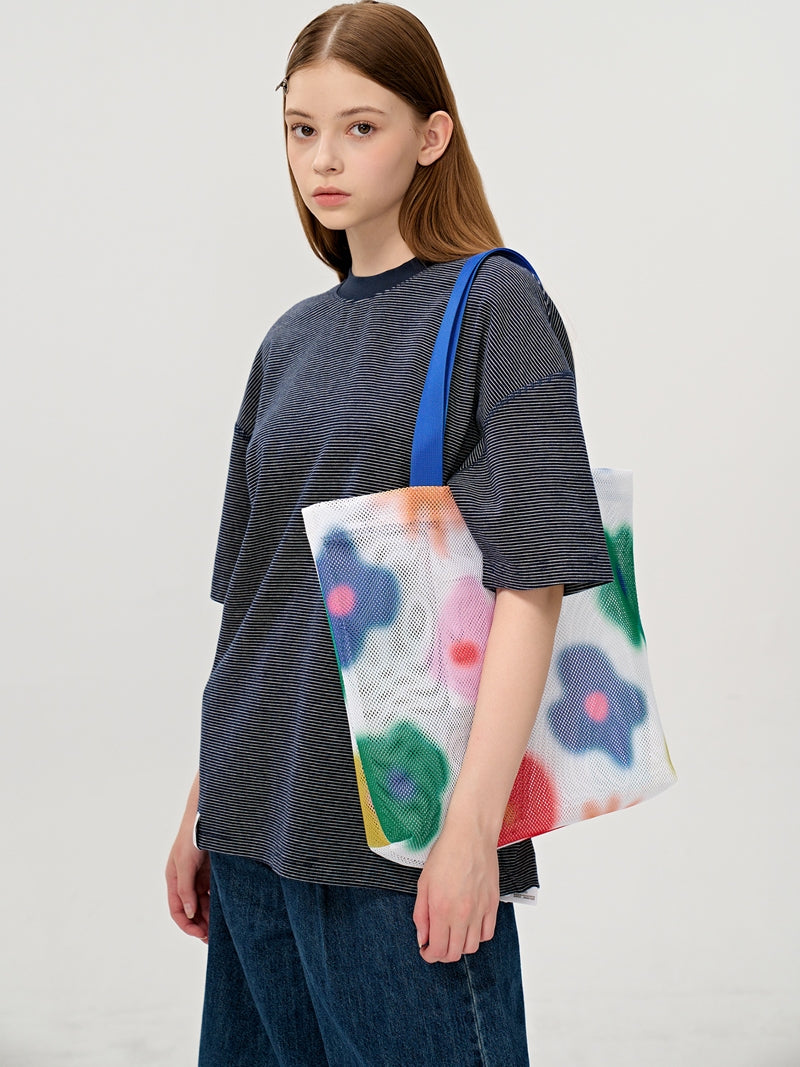 FREEIN Original Dopamine Flower Mesh Tote Bag