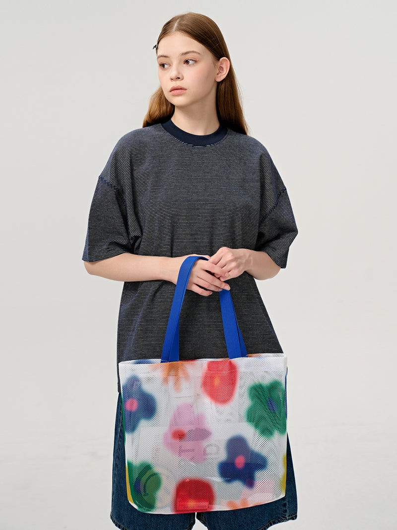 FREEIN Original Dopamine Flower Mesh Tote Bag