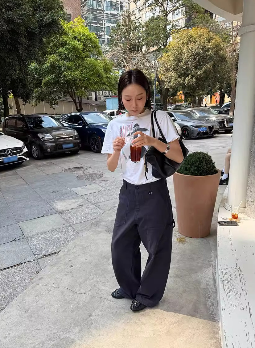 Anniehall Vintage Anti-Wrinkle Casual Overalls
