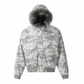 BTSG Fur Collar Camouflage Seat Mountain Carved Cotton Jacket