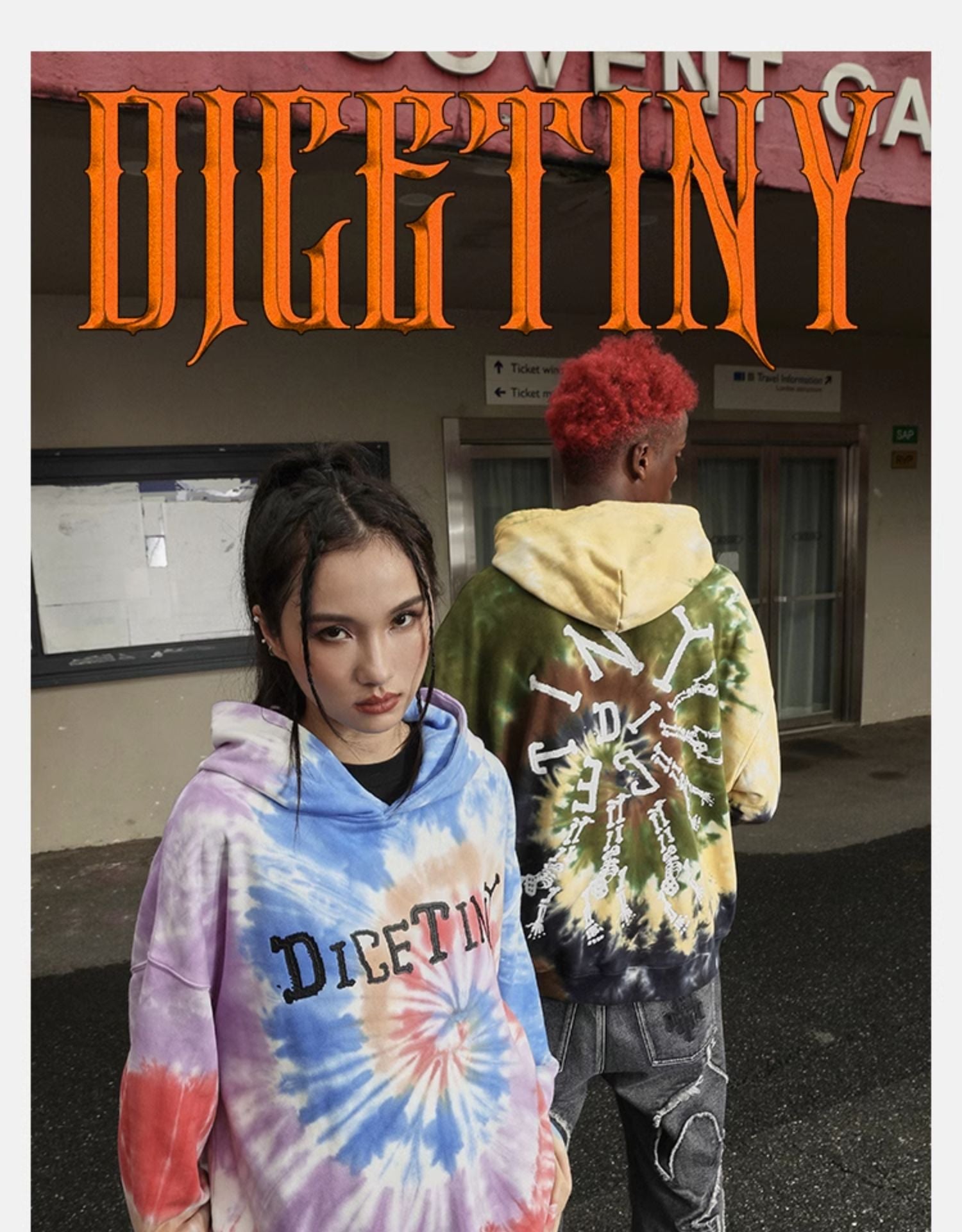 DICETINY tie-dye swirl Hoodie