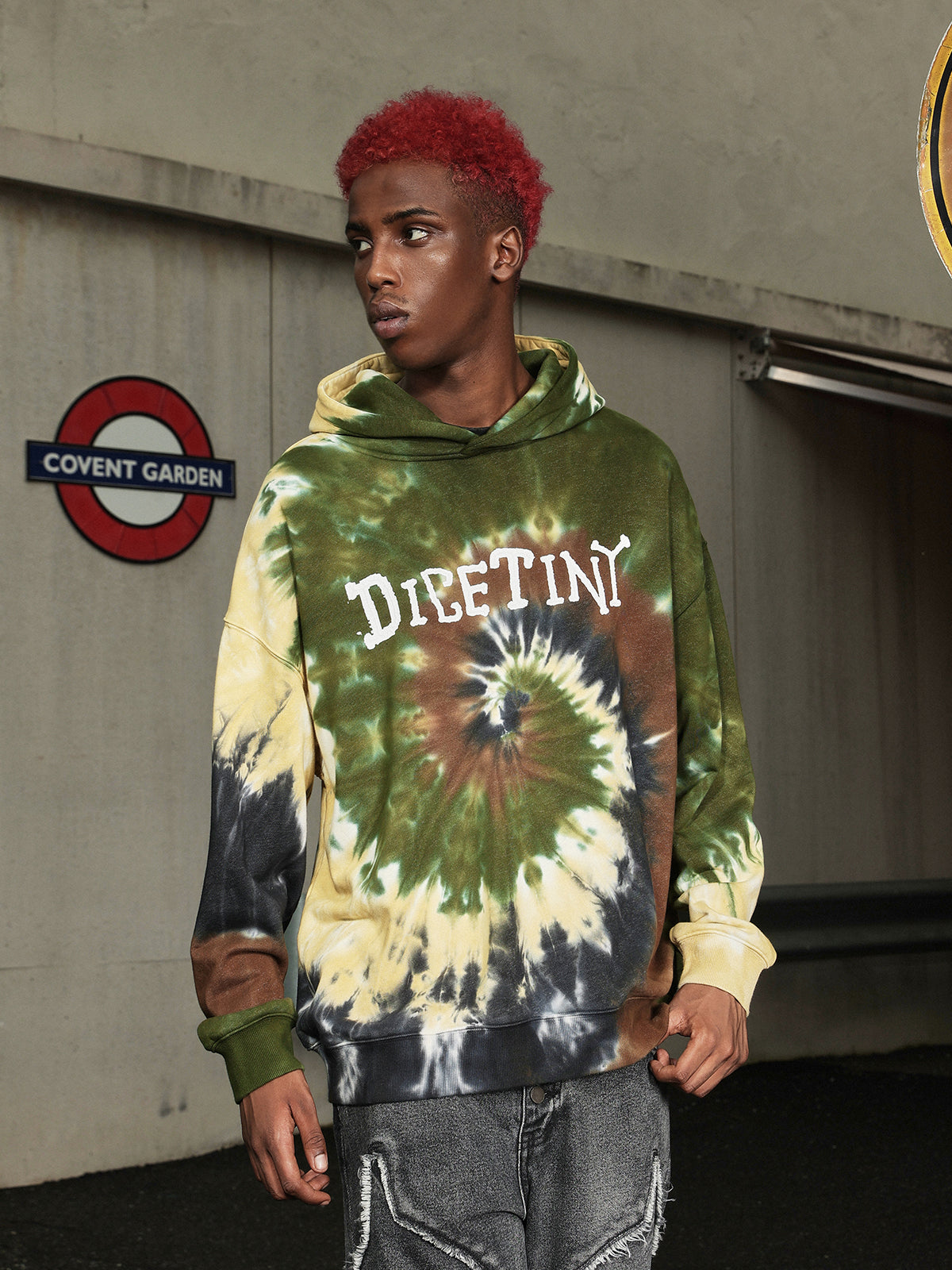 DICETINY tie-dye swirl Hoodie