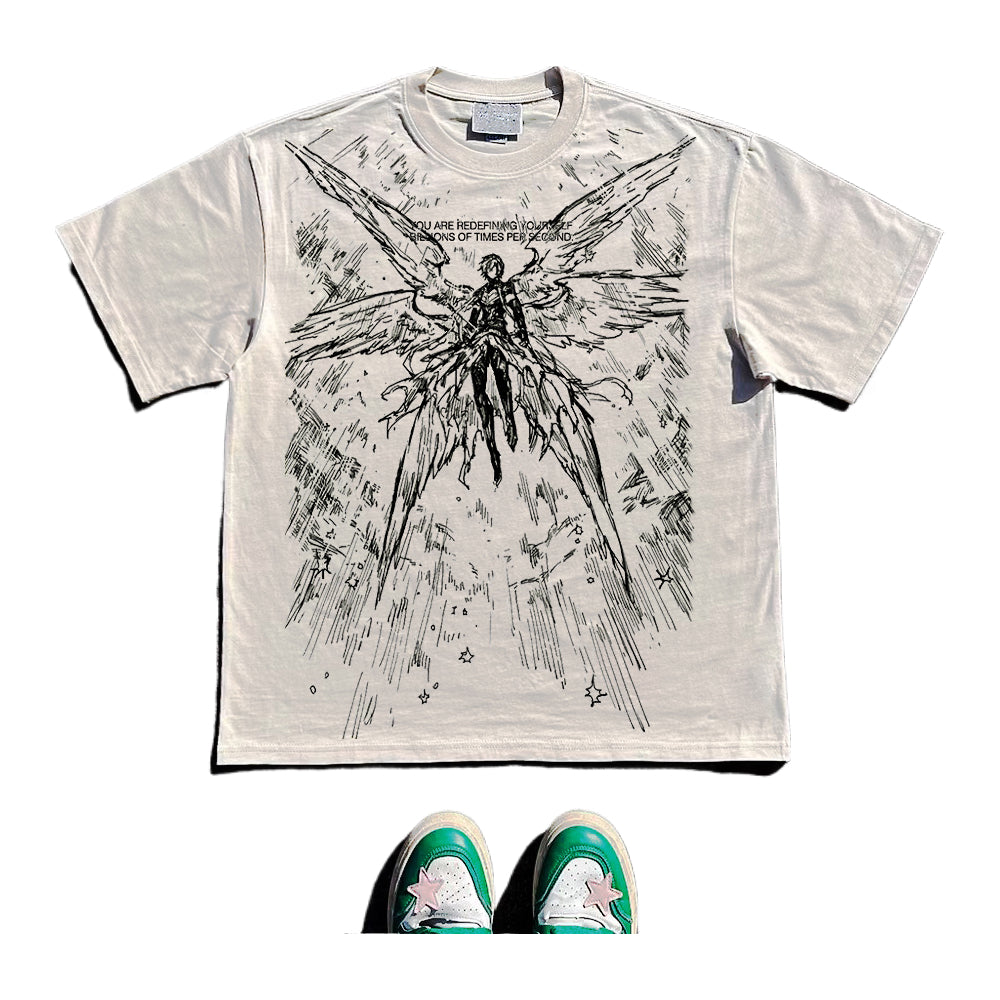 (Clearance) Wang Youbing Studio! WINGS 260g 100% Cotton Tee
