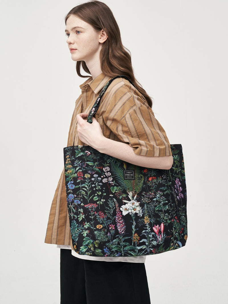 FREEIN flower print canvas bag