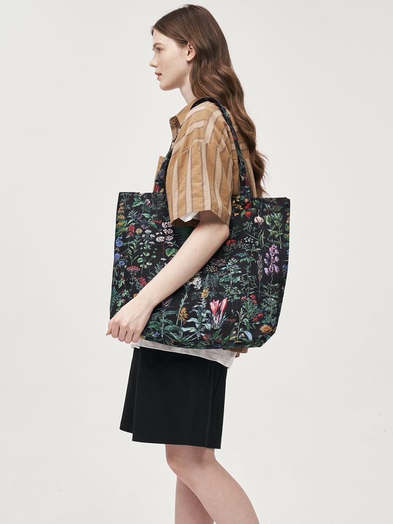 FREEIN flower print canvas bag