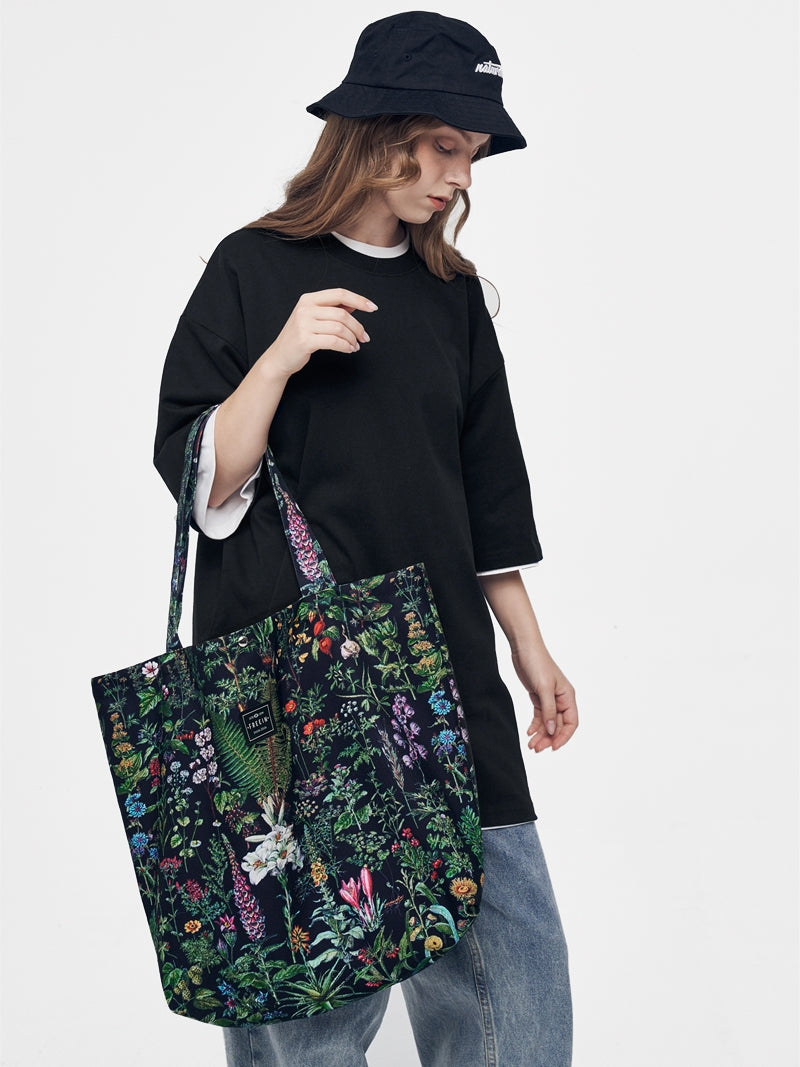 FREEIN flower print canvas bag