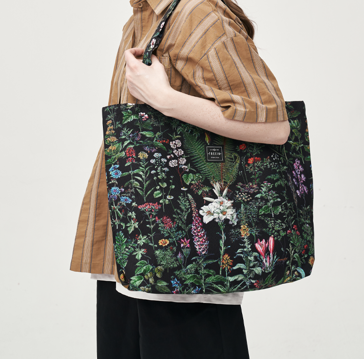 FREEIN flower print canvas bag