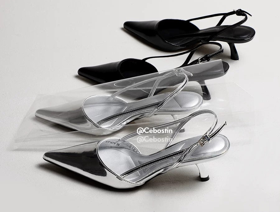 Cebostin Bag Head with Pointed High Heels
