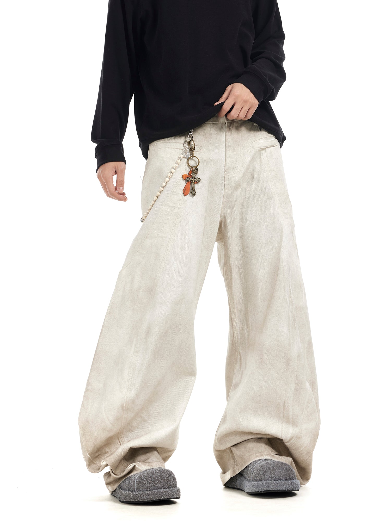 BTSG  Deconstructed Dirty Dirty Scimitar Jeans