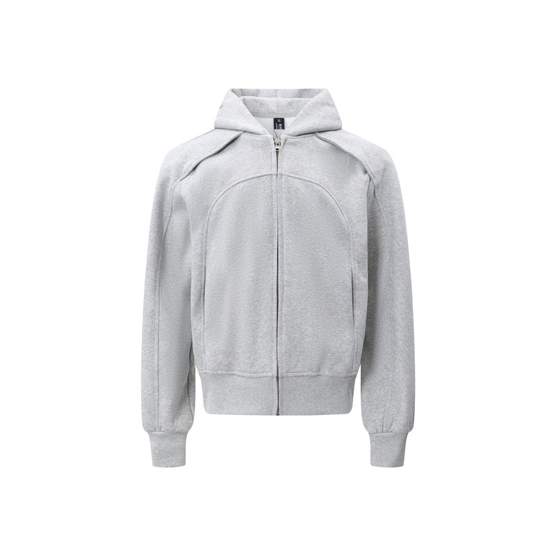 (Clearance) BTSG Deconstructed Cropped Fit Zipper Jacket