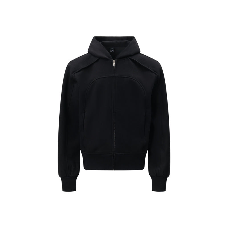 (Clearance) BTSG Deconstructed Cropped Fit Zipper Jacket