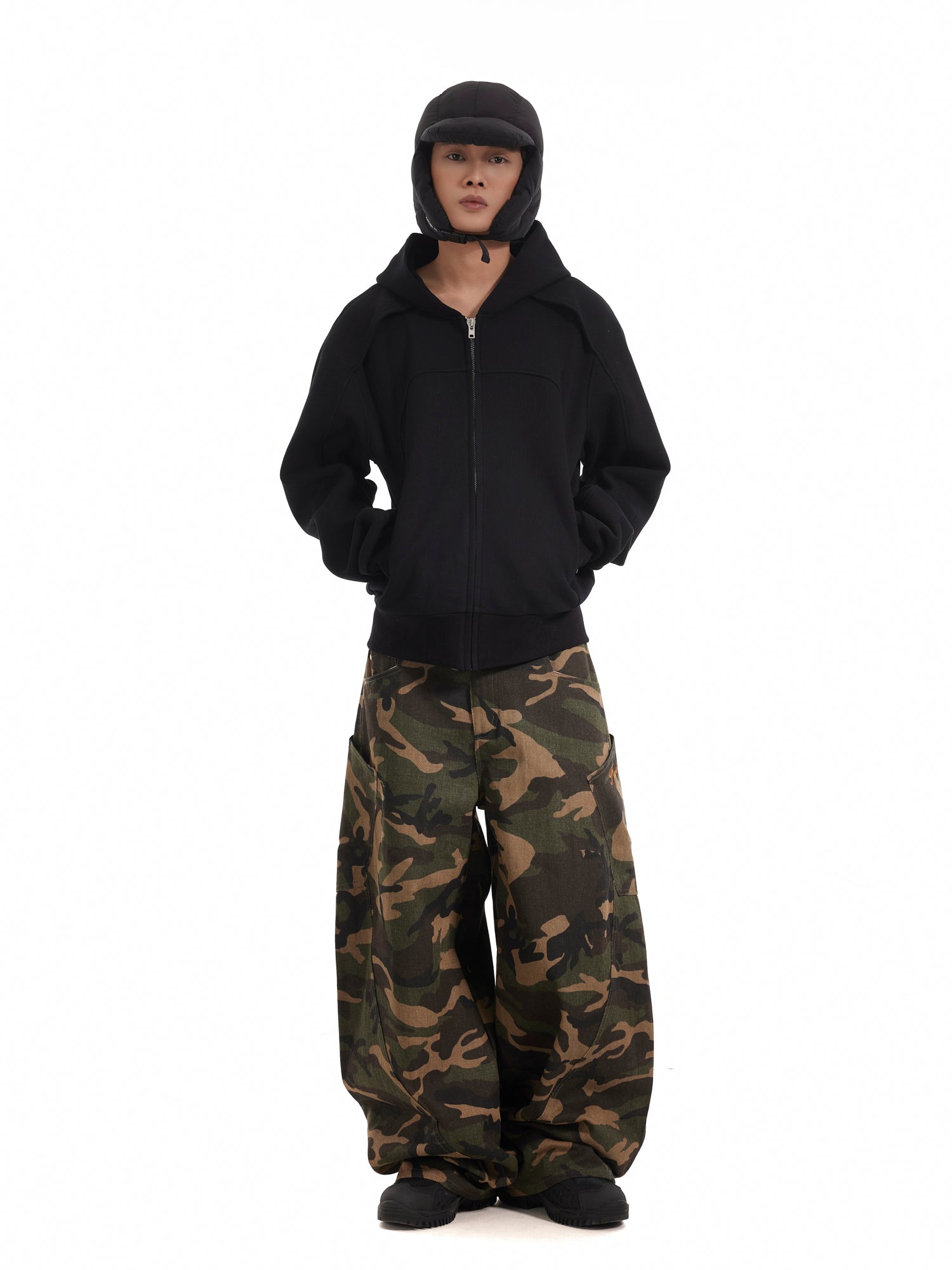 (Clearance) BTSG Deconstructed Cropped Fit Zipper Jacket