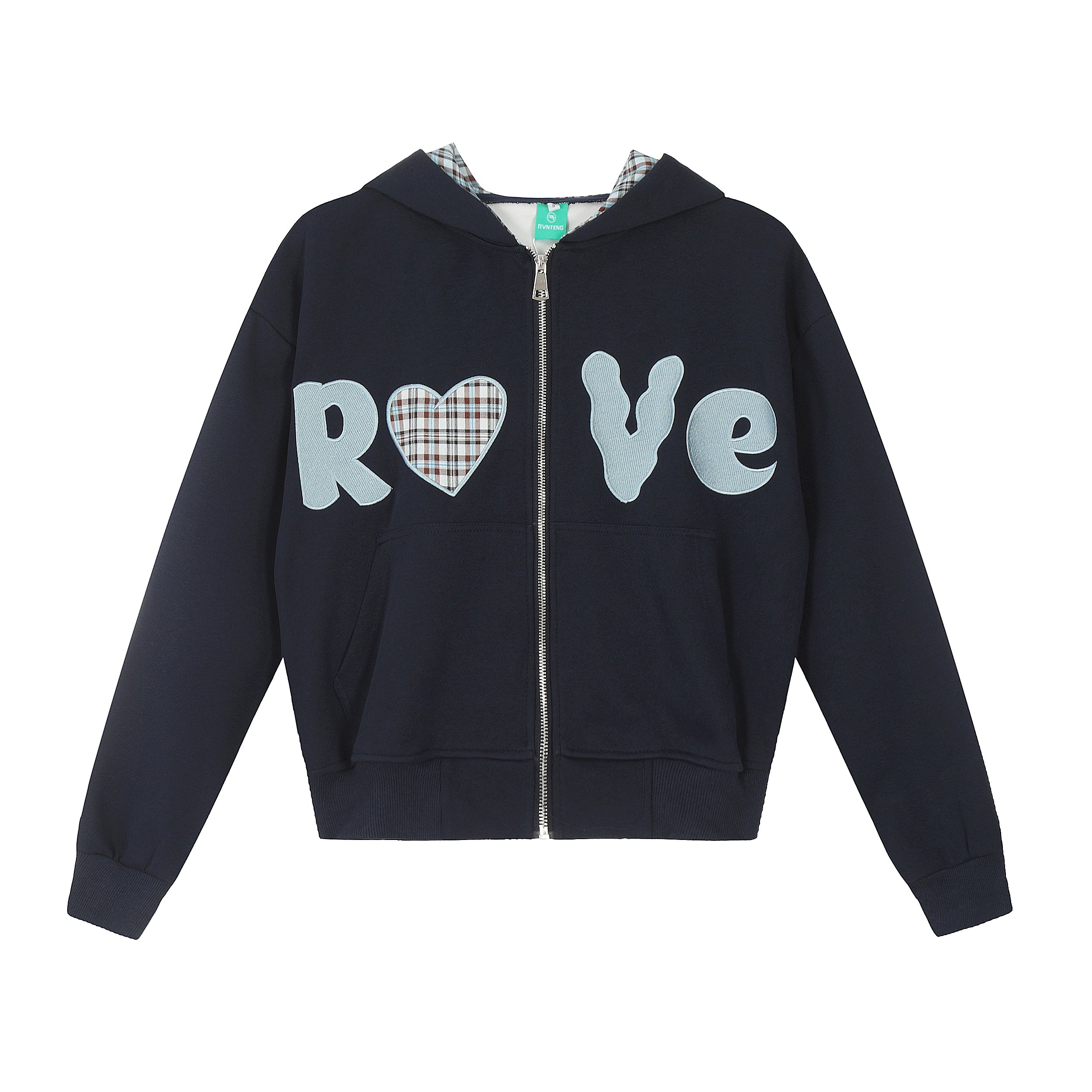 Axis Mundi American Vintage Plaid Heart Cropped Cardigan Jacket