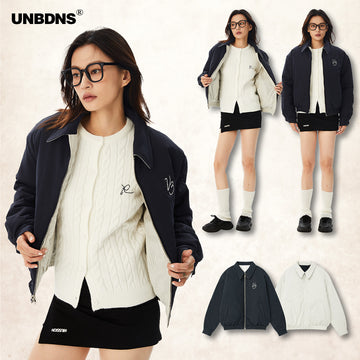 UNBDNS Reversible Cotton Unisex Casual Striped Jacket