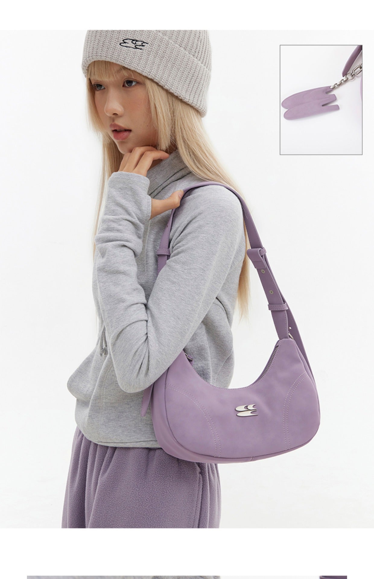 CryingCenter Leopard Velvet Multicolor Crossbody Shoulder Bag with logo pendant