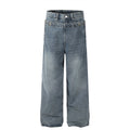 BTSG Double Waist Deconstructed Baggy Jeans