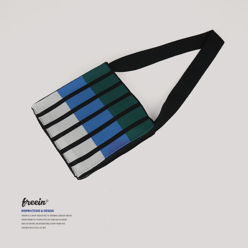 FREEIN Original Knitted Striped Crossbody Bag