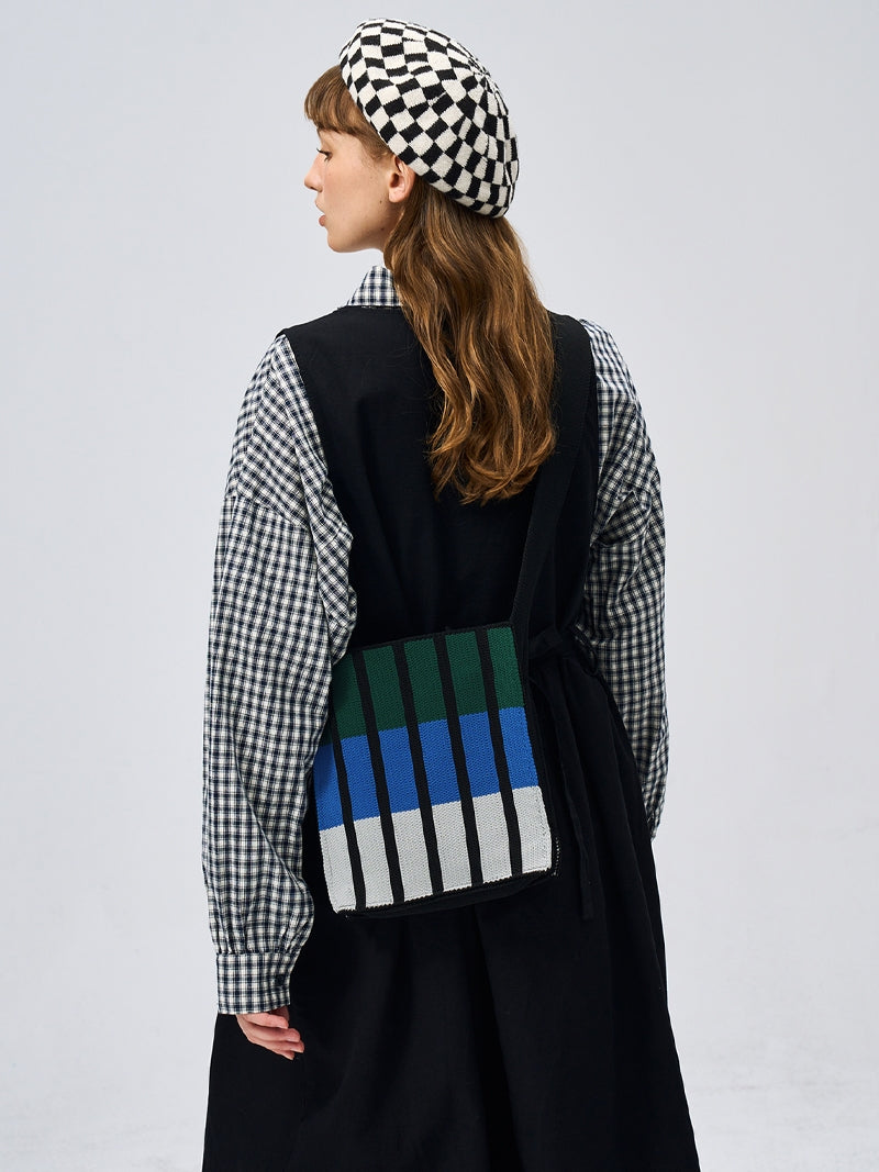 FREEIN Original Knitted Striped Crossbody Bag
