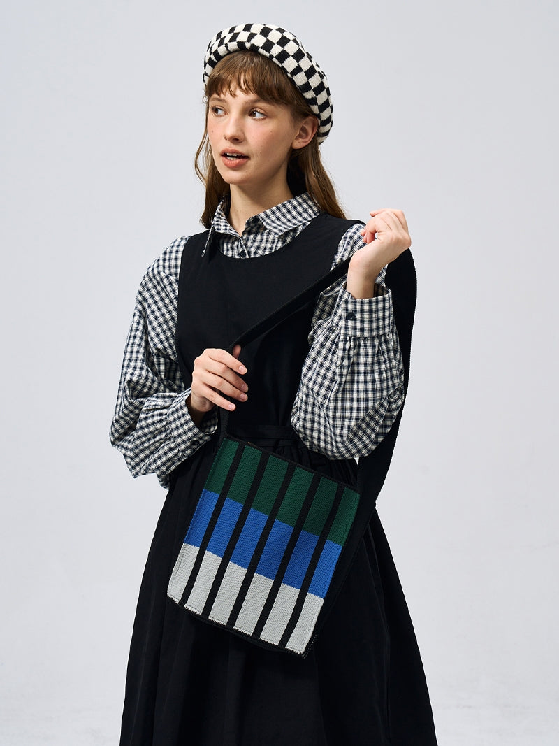 FREEIN Original Knitted Striped Crossbody Bag