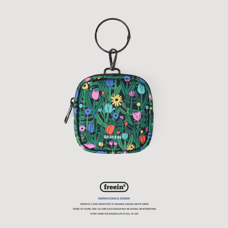 FREEIN forest flower print coin purse