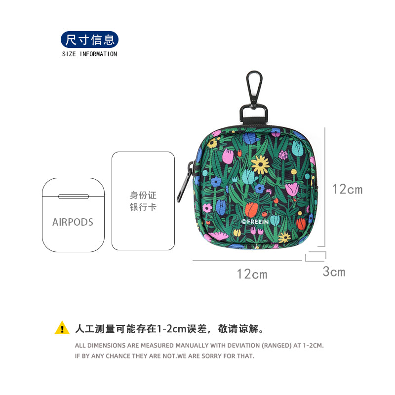 FREEIN forest flower print coin purse