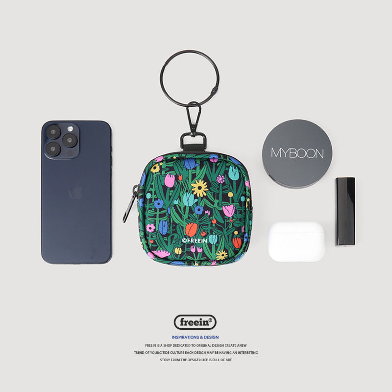 FREEIN forest flower print coin purse