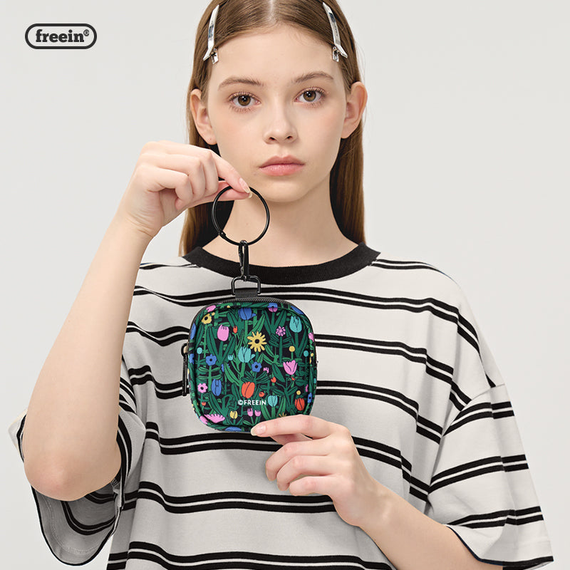 FREEIN forest flower print coin purse