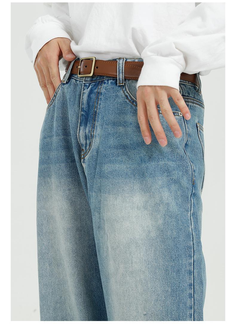 MATCHA STORY Straight-leg loose-fitting Jeans