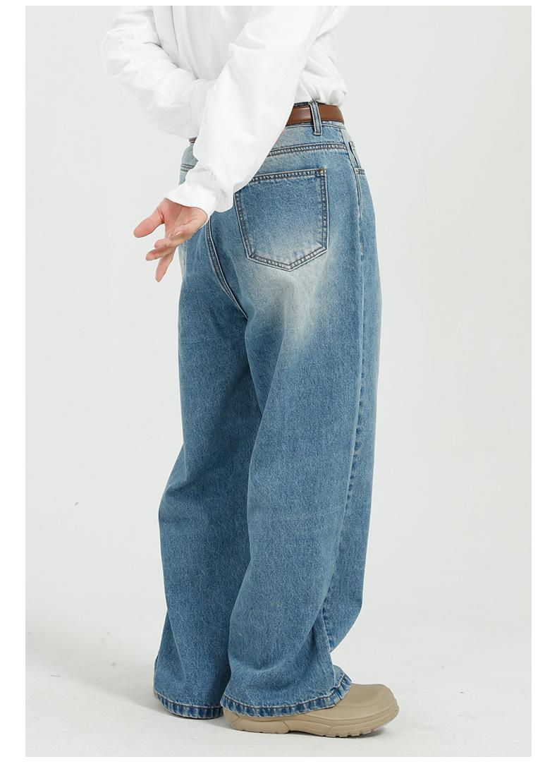 MATCHA STORY Straight-leg loose-fitting Jeans