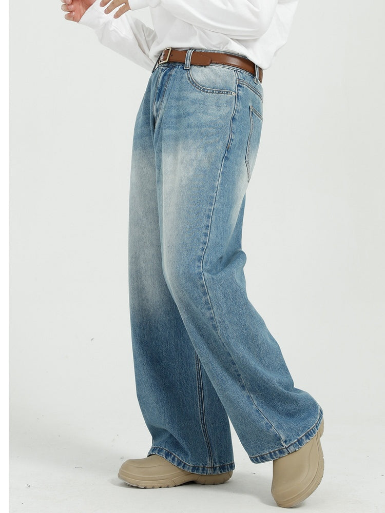 MATCHA STORY Straight-leg loose-fitting Jeans